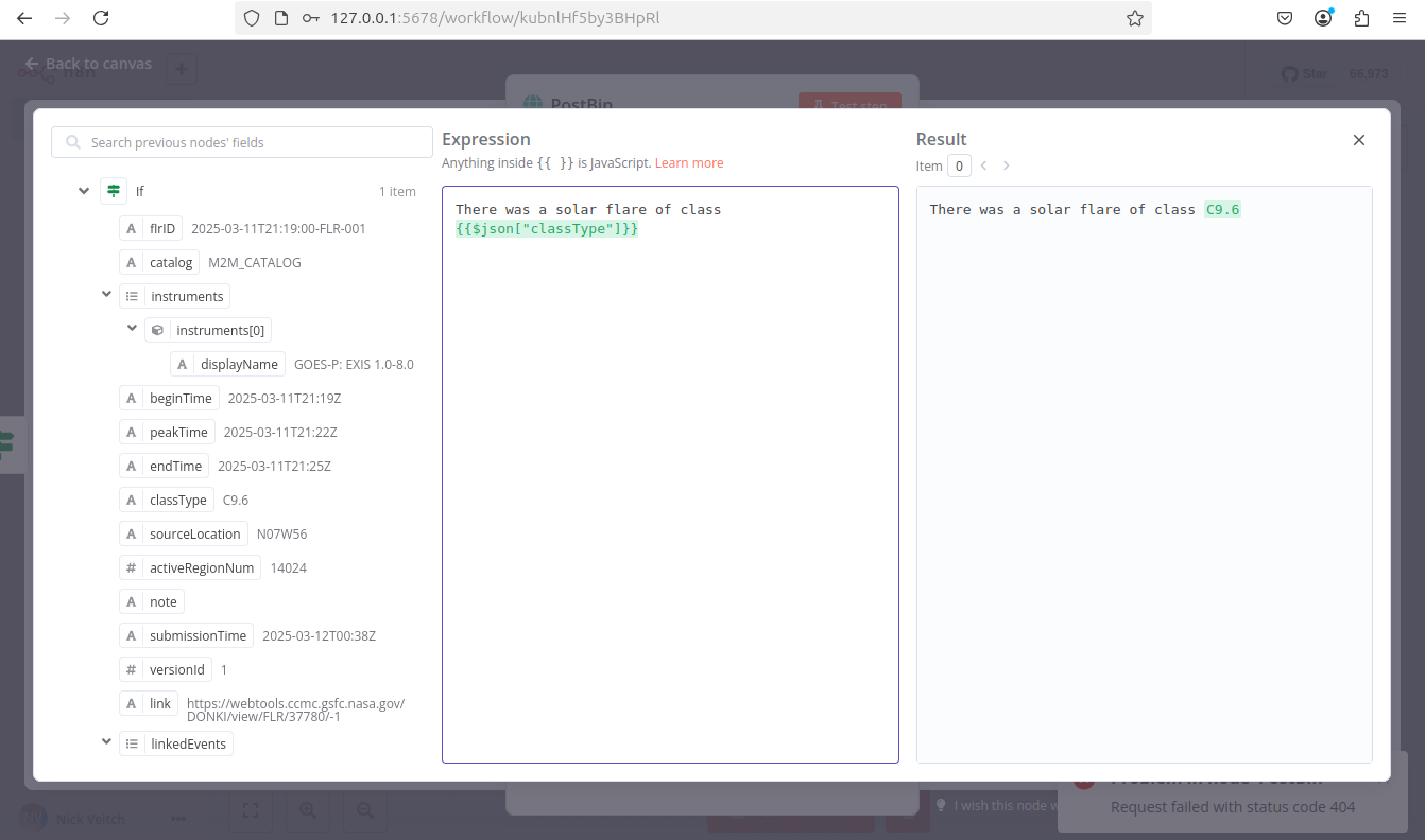 image showing the expression above generating output